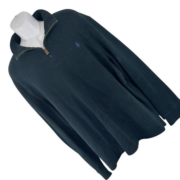 POLO BY RALPH LAUREN! LUXE BLACK HEAVYWEIGHT 1/4 ZIP NECKLINE SHIRT, TOP! SZ XL - Picture 9 of 9